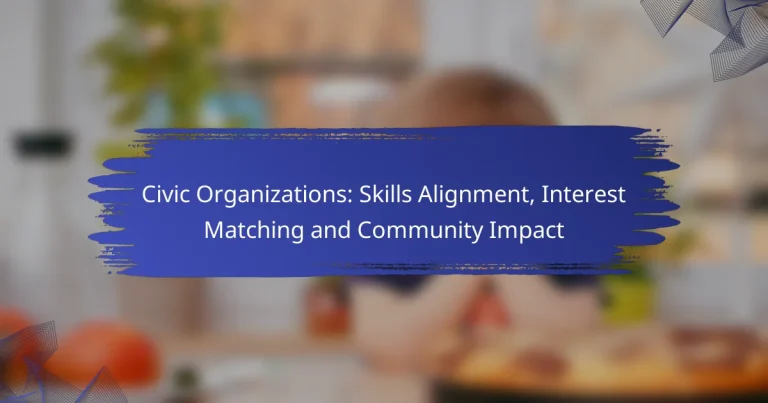 Civic Organizations: Skills Alignment, Interest Matching and Community Impact