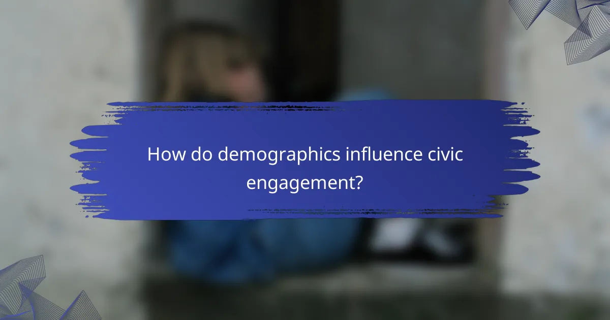 How do demographics influence civic engagement?
